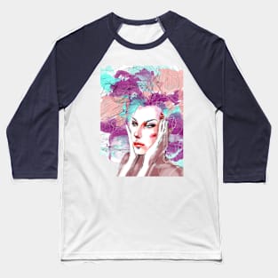 Girl with watercolor hair Baseball T-Shirt